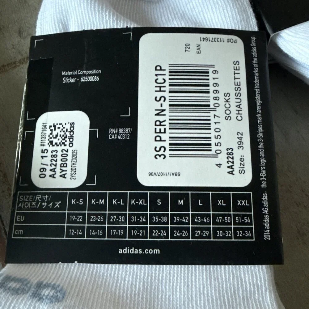 Women’s Adidas Socks 3 Packs Each 3 Pairs - Picture 5 of 5